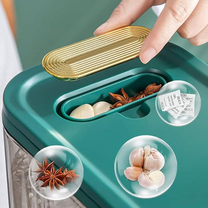 Sooyee Clear Rice Dispenser, Large Grain Container Storage - Image 4