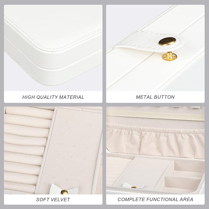 Small Jewelry Box, Travel Jewelry Case Portable Jewelry Boxes - Image 3