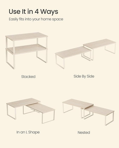 SONGMICS Cabinet Organizer Shelf, Kitchen Storage, Spice Rack, Expandable - Image 4