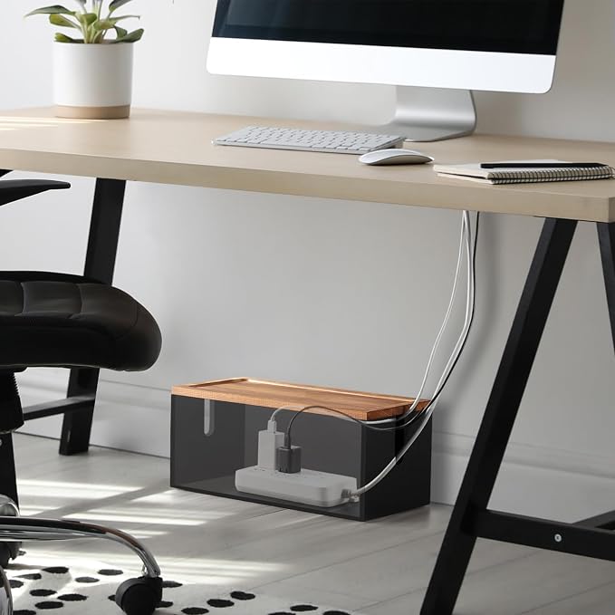 Large Wood Cable Management Box - Image 7