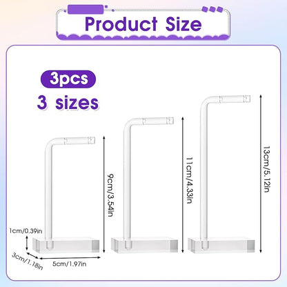 Xthrotsenk 3Pcs Acrylic Earring Display Holder Clear Jewelry Stand Earring - Image 2