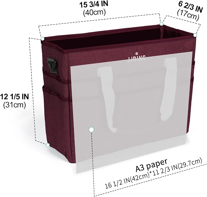 JJRING Craft Organizer Tote Bag, Large Art Storage Caddy - Image 2