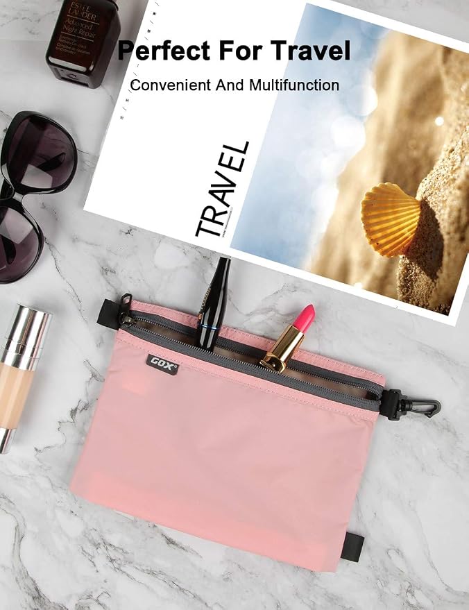 GOX Travel Toiletry Bag Carry On Zipper Pouch Cosmetic Kit Makeup Digital Bag - Image 6