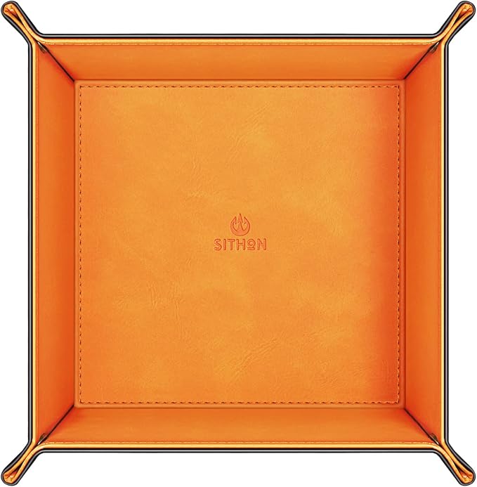 SITHON Valet Tray Desktop Storage Organizer – Premium PU Leather Catchall - Image 2