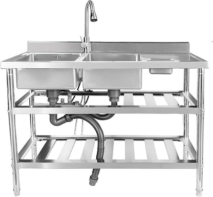 Qian Kun Free Standing 304 Stainless Steel Utility Sink by Unknown