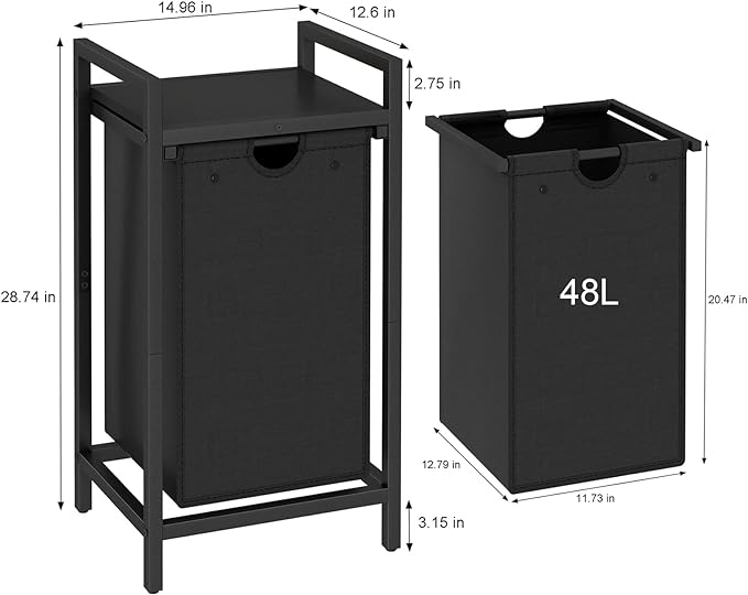 LAATOOREE Laundry Hamper, Two-Color Laundry Basket - Image 3