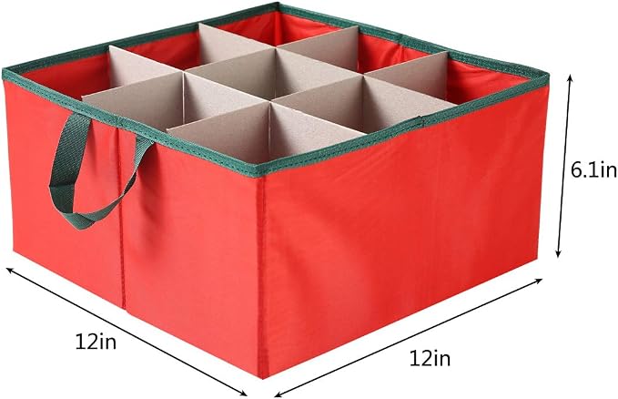 Sattiyrch Large 2-in-1 Christmas Ornament Storage Box & Xmas Figurine Container - Image 8