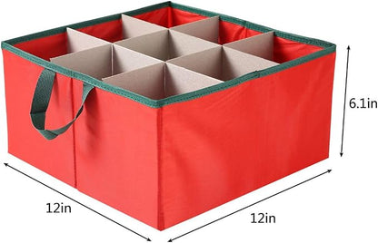 Sattiyrch Large 2-in-1 Christmas Ornament Storage Box & Xmas Figurine Container - Image 8