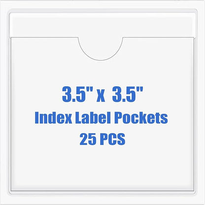 Origin-Joy 25 PCS Self-Adhesive Index Label Pockets by Origin-Joy