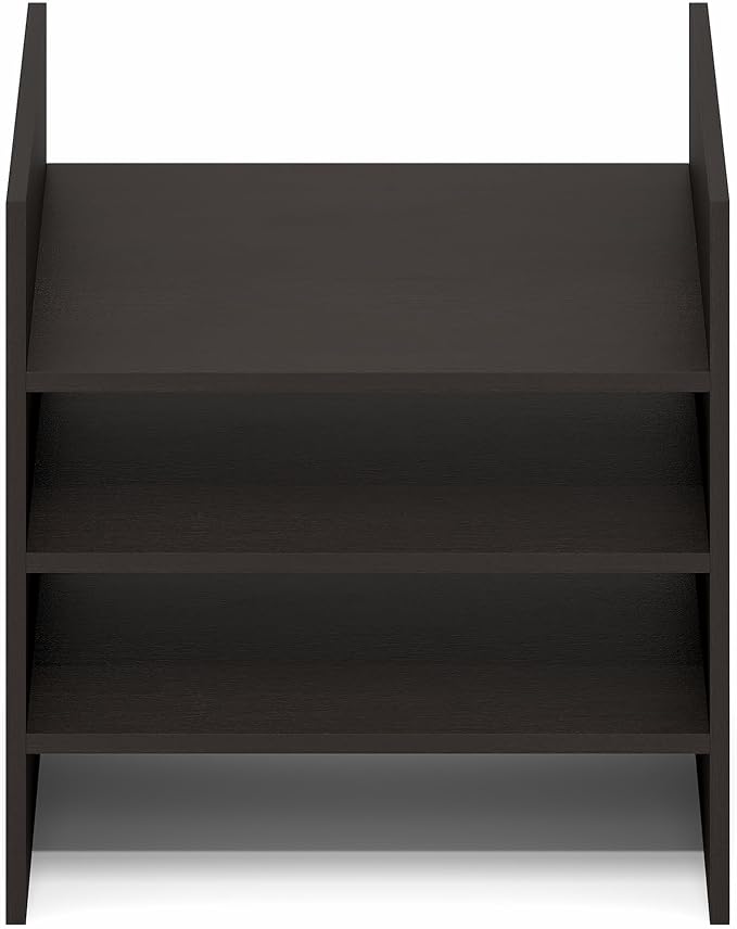 Furinno Cubicle 3-Shelf Cube Insert, 3-Tier Cube Organizer, Dark Oak | 12.9W x - Image 10