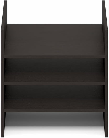Furinno Cubicle 3-Shelf Cube Insert, 3-Tier Cube Organizer, Dark Oak | 12.9W x - Image 10