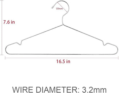 TIMMY 30 Pack Stainless Steel Wire Hangers, Heavy Duty 3.2mm Metal Coat Hangers - Image 5