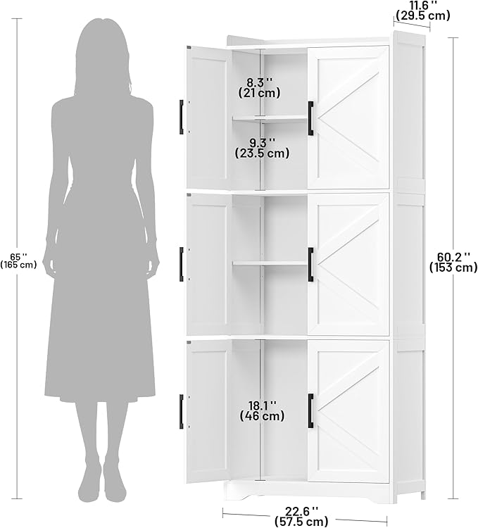 Akxomel Tall Bathroom Floor Cabinet - Image 3