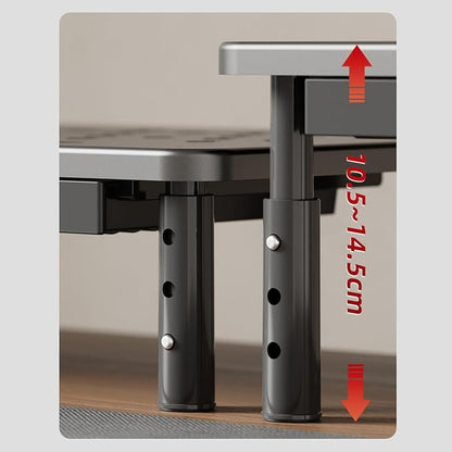 Computer Monitor Stand Riser, Adjustable Height Ergonomic Metal Laptop Stand - Image 3
