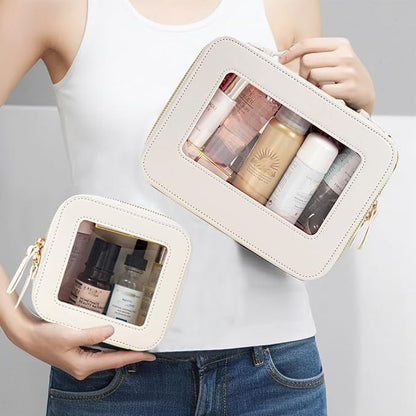 Travel Clear Makeup Bag Set, TSA Approved Cosmetic Bag Case - Image 2