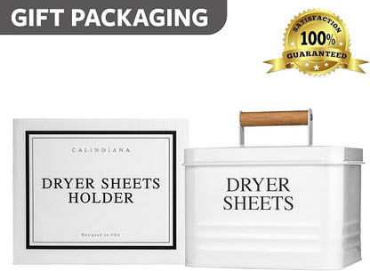 Calindiana Modern Farmhouse Metal Laundry Dryer Sheets Holder Fabric Softener - Image 6
