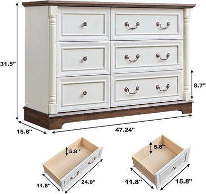 Farmhouse 6 Drawer Dresser - Image 3