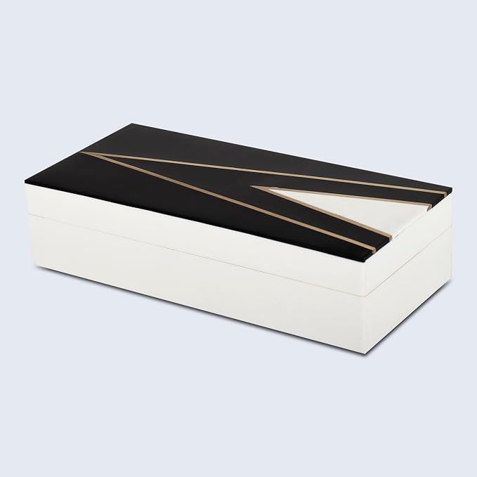 Handicrafts Home Black and White Decorative Storage Box - Image 7