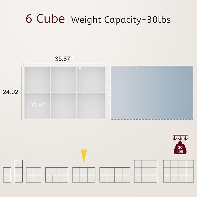 Book Shelf, Wooden Cube Storage Organizer - Image 2