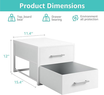 BOLUO Stackable Storage Drawers Closet Organizers and Storage Fabric White 2 - Image 3