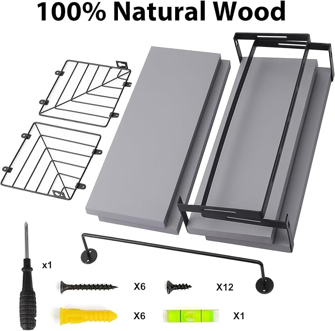 Fixwal Wall Mounted Bathroom Shelves Over Toilet | Wall Shelf - Image 3