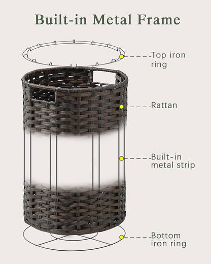 Laundry Hamper Laundry Basket Round 19.0 Gal Handwoven Rattan Laundry Basket - Image 9