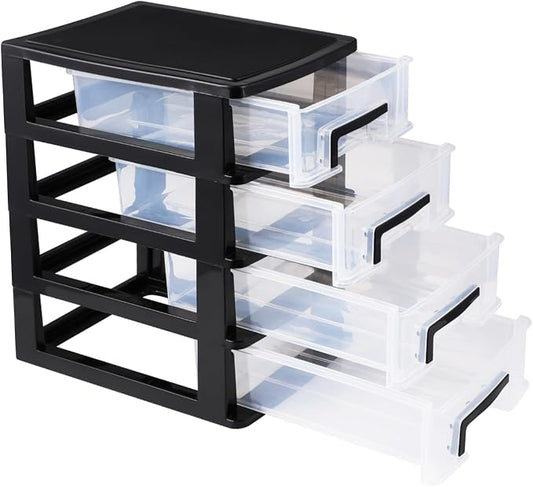 Angoily 4 Drawer Desk Organizer, Plastic Home Office Storage Organizer by Angoily