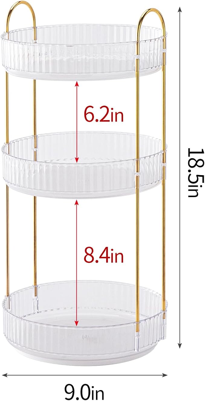 360° Rotating Makeup Organizer for Vanity - Image 2