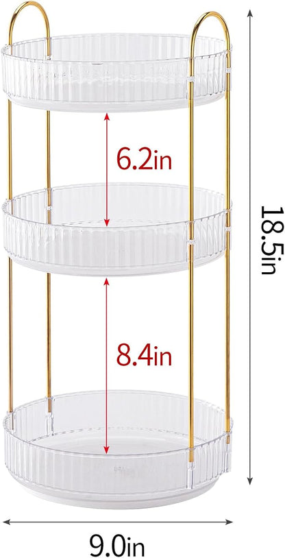 360° Rotating Makeup Organizer for Vanity - Image 2