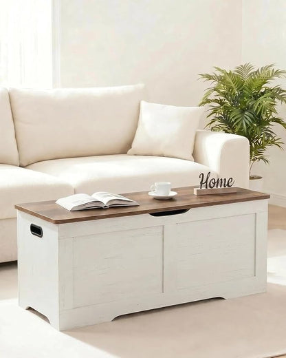 Timberer 39.4" Wooden Storage Chest, Extra Large Storage Trunk | Storage Bench - Image 6