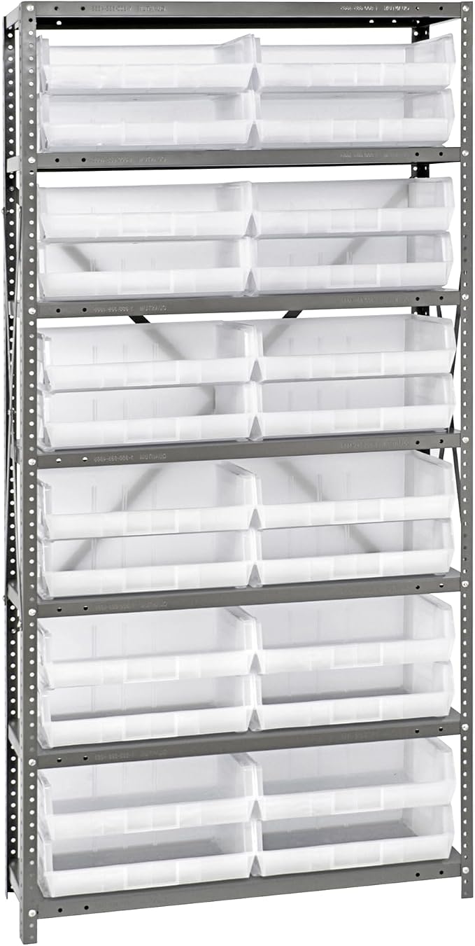 Quantum Storage Systems QSBU-245CL Solid Heavy Duty 7 Shelves 24 Ultra Stack & by QuantumStorageSystems