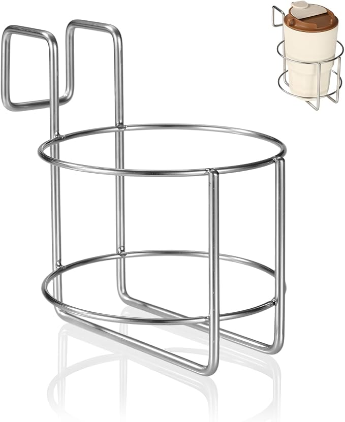 Cup Holder for Bed, 4.4x4.5x5.5in Metal Premium Bedside Cup Holder Practical by Unknown