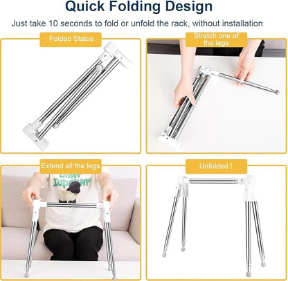 Portable Garment Rack, Folding Clothes Rack, Collapsible Clothing Rack - Image 3