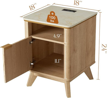 QUW Fluted Nightstands Set of 2 - Image 3