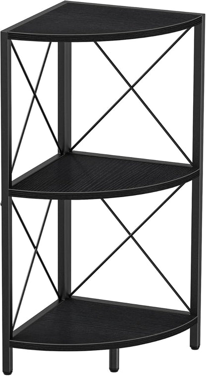 Snughome Corner Shelf with Metal Frame, 3 Tier Corner Storage Organizer by Snughome