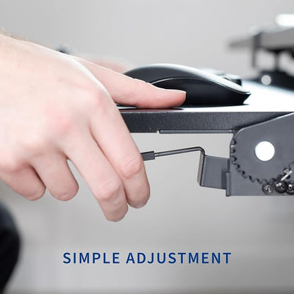 VIVO Large Clamp-on 27 x 11 inch Computer Keyboard and Mouse Tray - Image 9