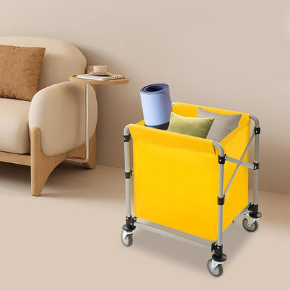 Commercial Laundry Cart with Wheels, Folding Laundry Hamper Cart, Heavy Duty - Image 4