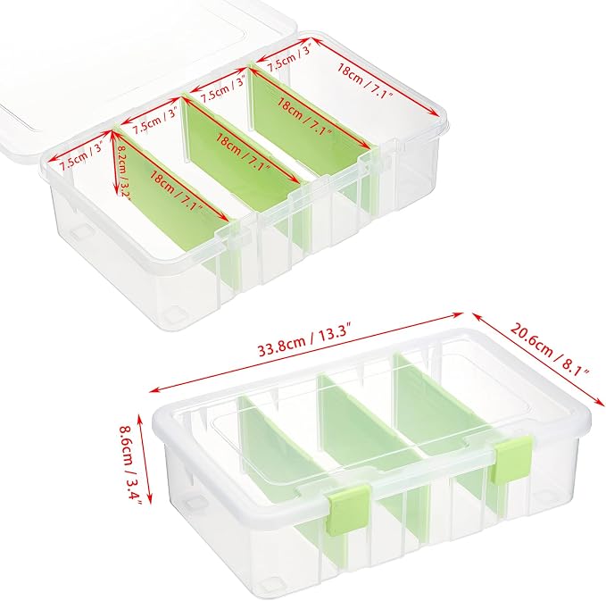 BTSKY Clear Plastic Dividing Storage Box - Image 3
