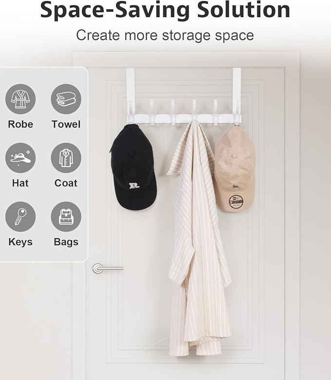 Optish Over The Door Hooks, Door Hanger Hooks - Image 5