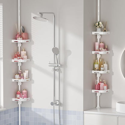 shuang qing 4-Tier Corner Shower Caddy Tension Pole Organizer - Image 5