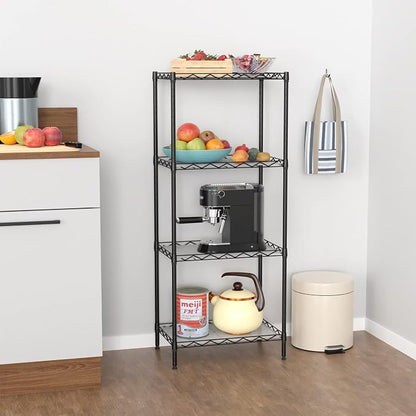 BestOffice 4-Shelf Adjustable Storage Shelving Unit Metal Rack Wire Shelf - Image 2