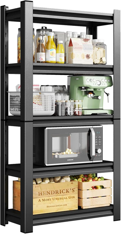 Kitchen Storage Rack，5 Tier Shelving Unit，Metal Adjustable Shelf，1650LBS Steel by Beaunatixx