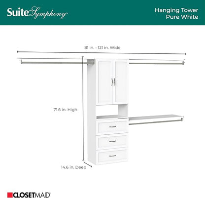 ClosetMaid SuiteSymphony Hanging Closet Kit Includes Tower, Closet Rods - Image 5