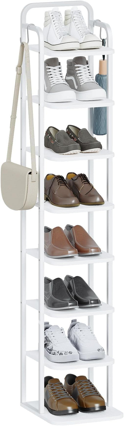 Hzuaneri 8 Tiers Vertical Shoe Rack, Narrow Shoe Tower, Tall Shoes Shelf - Image 9