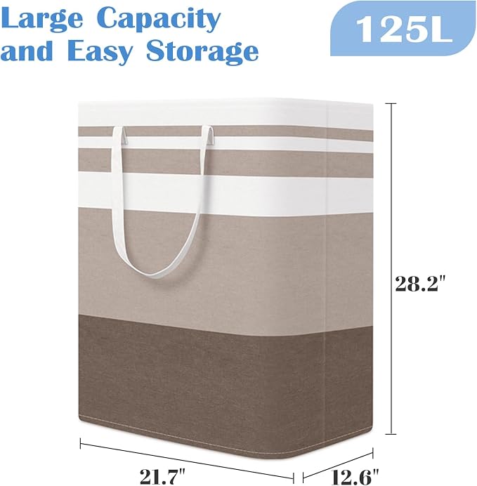 BlissTotes 3-Pack Laundry Basket, Freestanding＆Waterproof Laundry Hamper - Image 2