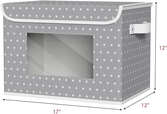 Univivi Fabric Foldable Storage Boxes Large Collapsible Stackable Storage Bins - Image 2