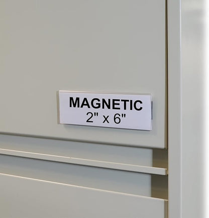 C-Line HOL-DEX Magnetic Shelf/Bin Label Holders, Side Load, 2 x 6 - Image 4