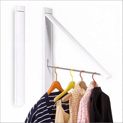 No Drill Wall Mounted Drying Rack 65 lb Aluminum by SunEegral