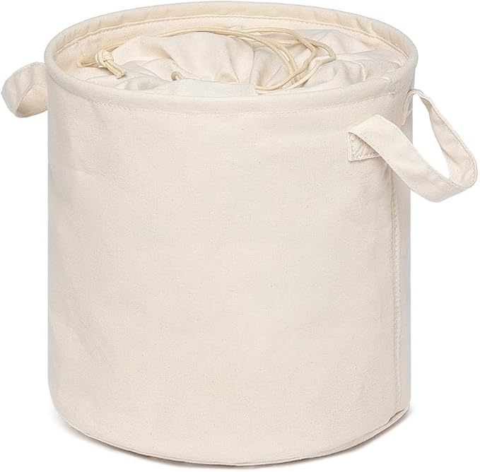 Foldable Storage Bins with Lids Cotton Canvas Rectangular Storage Box Ideal by YONBEN