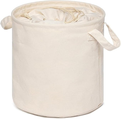 Foldable Storage Bins with Lids Cotton Canvas Rectangular Storage Box Ideal by YONBEN